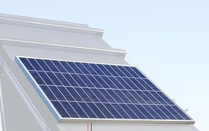 200 watt solar panel on truck camper rooftop tent.
